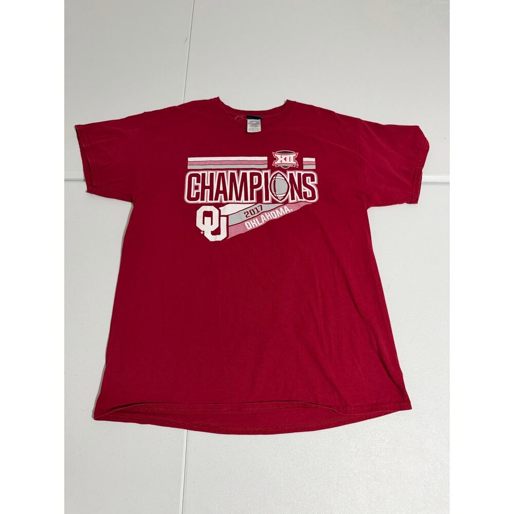 Oklahoma Sooners 2017 Big 12 Champions Football Tee Size L